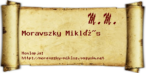 Moravszky Miklós névjegykártya
